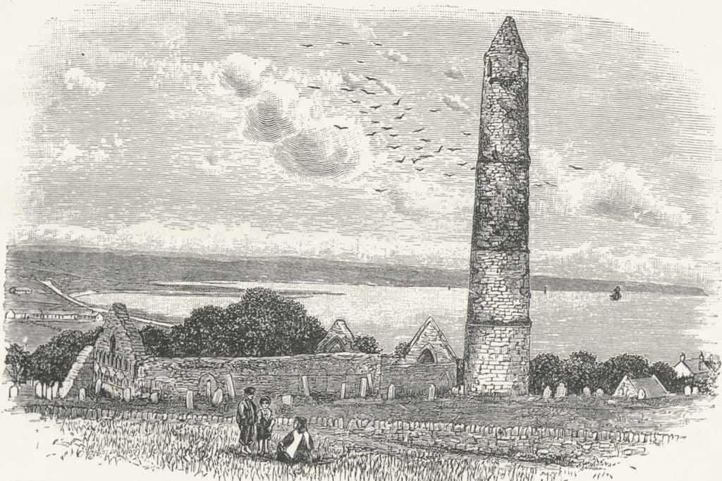 IRELAND. Ardmore, Co Waterford 1888 old antique vintage print picture